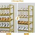 thumbnail image 4 of NEYCIL Large Shoe Rack, 8 Tiers Heavy Duty Metal Shoe Storage Rack for Closet Front Door Entrance, Up to 50 Pairs, Gold, 4 of 8