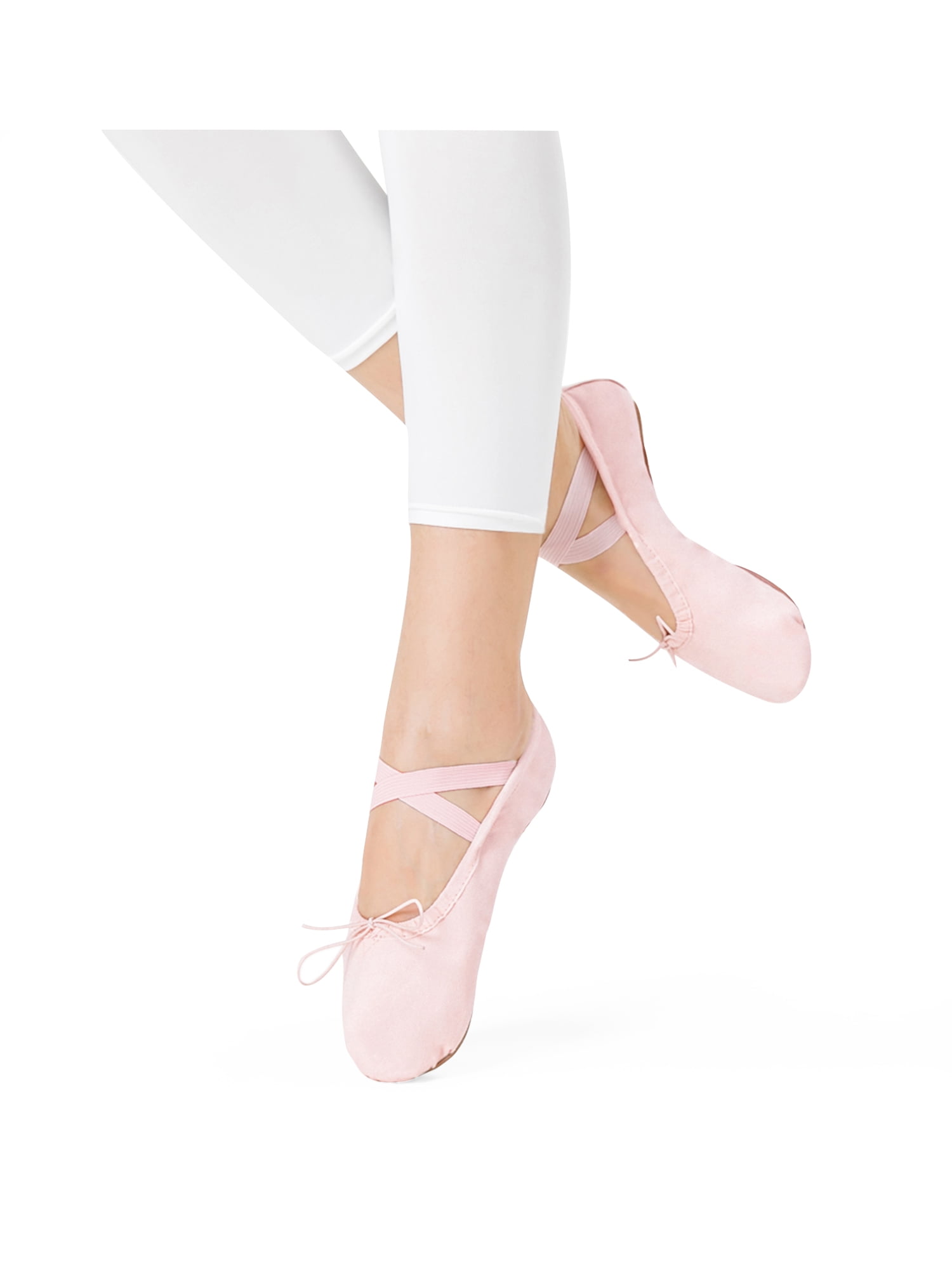Girls Ballet Shoes Canvas Ballet Slipper Leather Split Sole Gymnastic Dance Flat Shoes for Women Children Adults 5 UK Child Beige