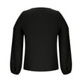 thumbnail image 4 of Shirts for Women, Women's Cold Shoulder Colorblock Tops Long Sleeve Off Shoulder Casual Shirts Asymmetrical Blouse, 4 of 5