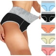 thumbnail image 2 of Clothing 2025 5 Packs Women's Cotton Underwear High Waisted Full Coverage Ladies Panties (Regular & Plus Size), 2 of 3