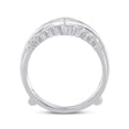 thumbnail image 3 of 14K White Gold Womens Round Diamond Wrap Ring Guard Enhancer 1 Cttw, Womens Size: 5-10, 3 of 4