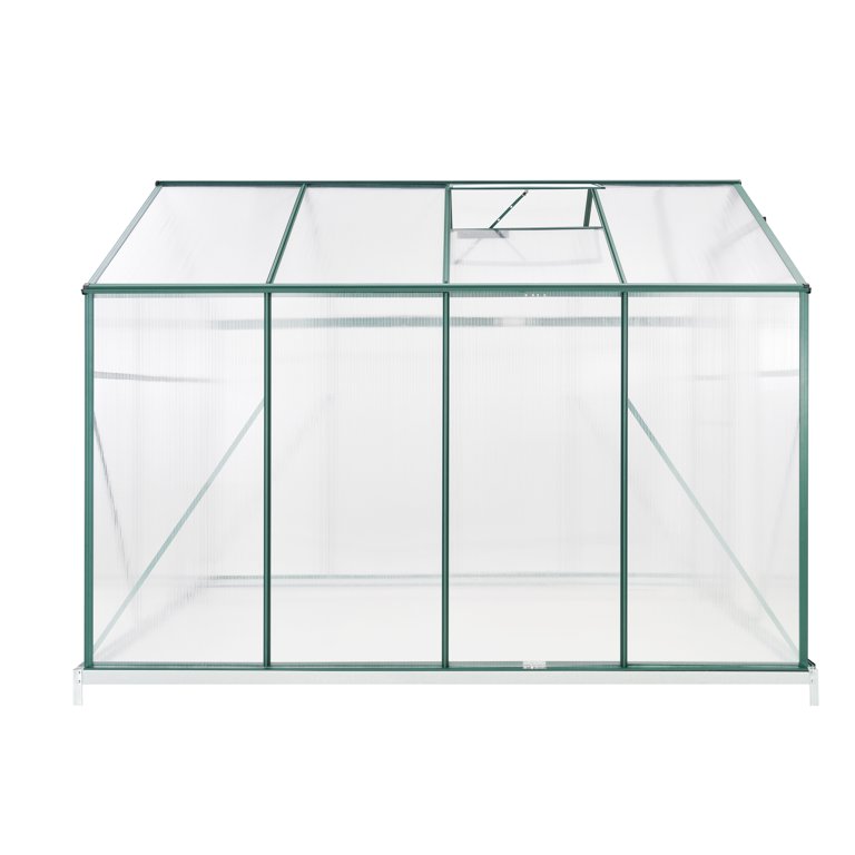 SESSLIFE Greenhouse for Outdoors, 8.3' x 6.2' x 6.3' Aluminum Greenhouse  with Window, Sliding Door, Polycarbonate Greenhouses Garden Supplies for