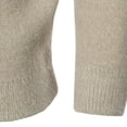 thumbnail image 4 of Gibobby Suéter ligero hombre Suéter de lana merino con cuello redondo para hombre(Beige,Grande), 4 of 5