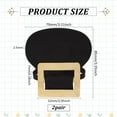thumbnail image 2 of 2 Pairs Colonial Shoe Buckle Accessories Black & Gold Shoe Buckles Colonial Shoe Covers PU Leather Colonial Shoe Buckles Historical Gold Shoe Buckles Costume Accessory for Men Women, 2 of 7