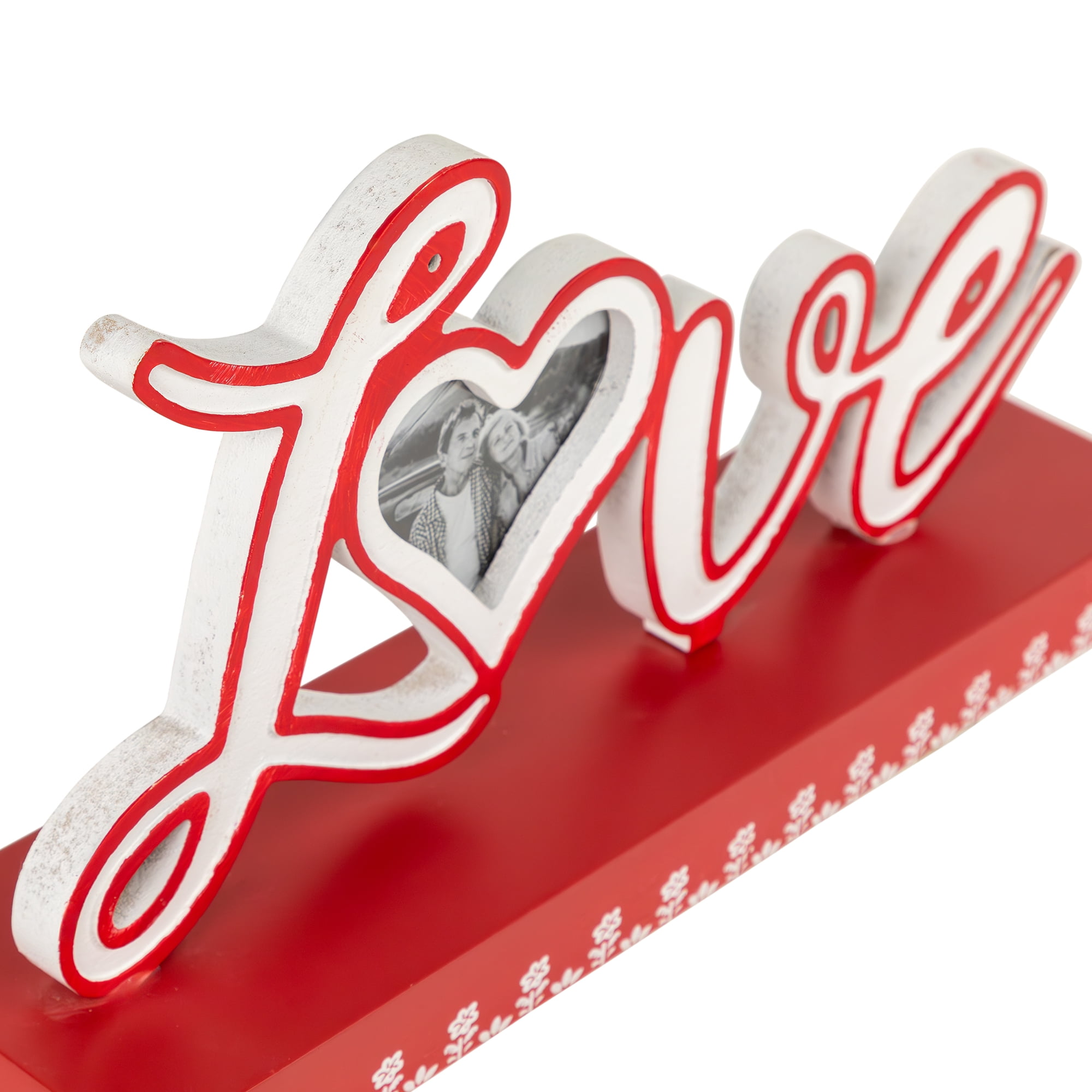 Northlight Heart and Floral "Love" Valentine's Day Photo Frame - 12"