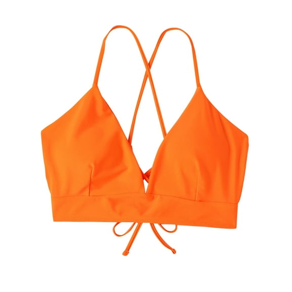 Pedort Strapless Bras For Women Large Bust Women's Blissful Benefits Underarm-Smoothing with Seamless Stretch Wireless Lightly Lined Comfort Bra Orange,L