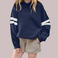 thumbnail image 2 of BFHHYA Kids Colorblock Crew Neck Sweatshirt Boys Girls Loose Long Sleeve Pullover Solid Color Casual Athletic Top for Fall Winter Lazy Weekends(3-14Y), 2 of 3