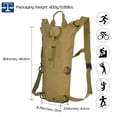 thumbnail image 6 of ZOUYUE Tactical Hydration Pack with 3L BPA Free Bladder Daypack,Military Adjustable Water Backpack for Hiking,Cycling,Climbing,Leakproof,Running (Brown), 6 of 9