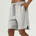 thumbnail image 3 of Bermuda Shorts for Men Summer Casual Elastic Waist Lightweight Wide Straight Leg Shorts with Pockets, 3 of 8