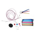 thumbnail image 1 of Agujas De Tejer Circulares, Juego De Agujas De Tejer Circulares Intercambiables Ergonómico Aluminio 9 Pares Con Cables De 40-100 Cm Para Manualidades, 1 of 7