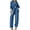Blue, variant on Cameland Women's 2 Piece Sets Fall Outfit Casual Long Sleeve Button Down Shirt Wide Leg Pants Sets Tracksuits Loungewear