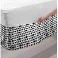 thumbnail image 2 of Abstract Bed Skirt, Grunge Pattern Monochrome Repetitive Chevron Motifs and Wire Fences, Elastic Bedskirt Dust Ruffle Wrap Around for Bedding Decor, 4 Sizes, White and Charcoal Grey, by Ambesonne, 2 of 2