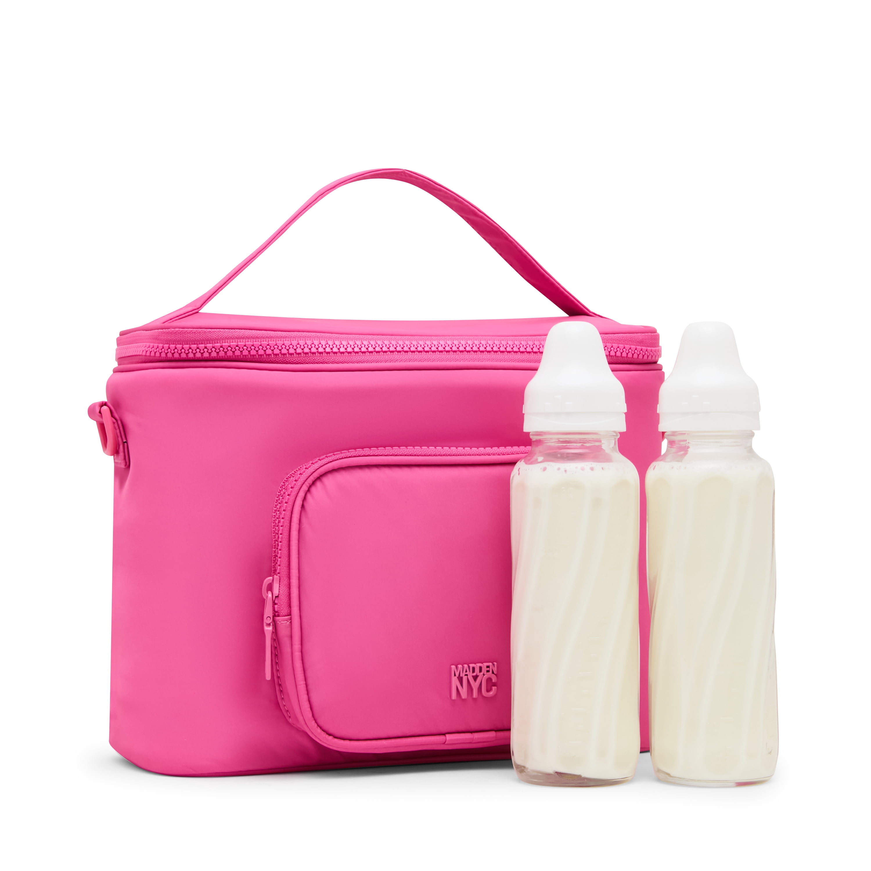 Madden NYC Women's Front Pocket Lunchbox, Pink, Made for Portable Food Storage for Workday Meals and Travel