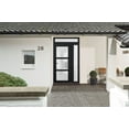 thumbnail image 5 of Front Exterior Prehung FiberGlass Door Frosted Glass / Manux 8552 Matte Black / Side and Top Exterior Window / -W36+14" x H80+14"-Right-hand Inswing, 5 of 5