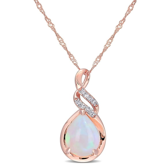Everly Women's Opal 10k Rose Gold Necklace