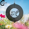 thumbnail image 2 of Custom Hummingbird Wind Spinner 18 inches Metal Hanging, Memorial Wind Spinner Garden Decor, 2 of 2