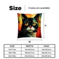 thumbnail image 5 of Cat Retro Velvet Bed Pillow Throw Covers Pillow Inserts Throw Pillows with Unique Patterns - Set of 2, Sizes 16x16, 18x18, 20x20 Inches for Various Occasions, 5 of 6