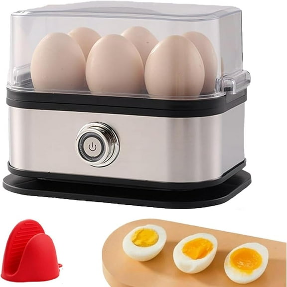 Effortless Egg Cooking with the Ultimate Stainless Steel Egg Cooker, Smart Eggs Cooker with Auto Shut, Electric Smart Rapid Egg Cooker, Multi-function Soft,Medium,Hard Boiled (1Pcs)