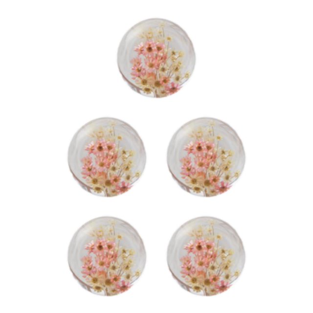 Maytalsory Exquisite Flower Crystal Ball Unlocking Inner Creativity Unique Daisy red white 7cm 5Set