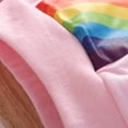 thumbnail image 5 of Kids Rainbow Sweatshirt Ruffle Sleeve Hoodies for Girls Cotton Toddler Hoodie Casual Fall Winter Clothes Crewneck Pullover Tops 2T, 5 of 5