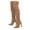 Khaki, variant on UngA Women'S Mid-Calf Boots Women's Suede Knee High Boots Pointed Toe Comfortable Chunky Block Heel Side Zipper Riding Boots Black,7