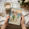 thumbnail image 3 of Hello Winter Vintage Great Pyrenees Enjoys Snowy Day with Snowman Spiral Bound Journal Pyr Dog Lover 5x7in Spiral Notebook - 12019, 3 of 5