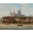 thumbnail image 3 of Johann Wilhelm Jankowsky 14x12 Black Modern Framed Museum Art Print Titled - Capriccio, a View of St. Paul's Cathedral, London, 3 of 5