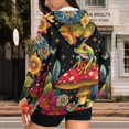 thumbnail image 3 of Uorisanigo Frog Moon Hoodies for Women Sweatshirt Size 4XL Loose Fashion Womens Hoodies Oversized Sweatshirts Soft Warm Winter Fall Clothes, 3 of 7