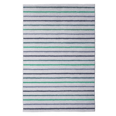 Mainstays Kids Tufted Blue and Green Stripe Area Rug, 4' x 6'