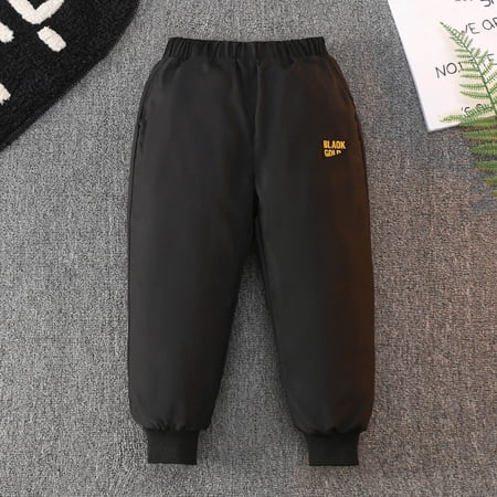 YUNAFFT Kids Winter Thermal Pants Relaxed Fit Over Pants for Cold Weather Casual Everyday Style