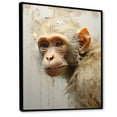 thumbnail image 2 of Designart "Silhouetted Minimalism: Monkey I" Animals Monkey Floater Framed Wall Decor, 2 of 5