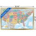thumbnail image 3 of USA Map 2023 Wall Poster, 22.375" x 34" Framed, 3 of 6