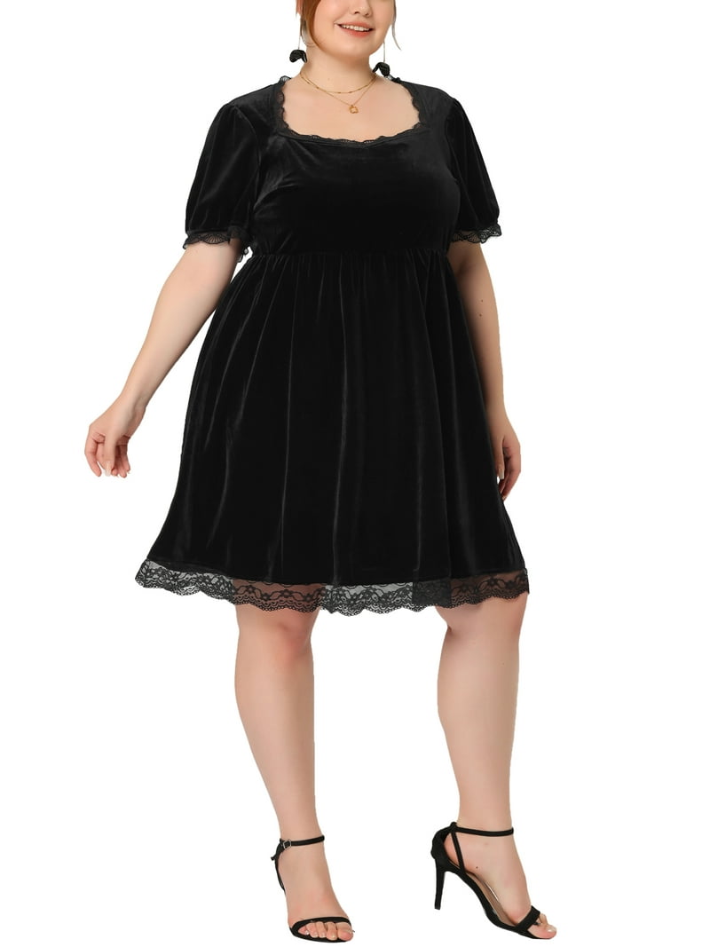 red lace peter pan collar dress Pleated Peter Pan Collar Dress main image 1