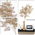 thumbnail image 3 of Artificial Plants for Christmas, Plastic Grass Faux Shrubs Fake Leaves Simulation Bushes Home Indoor Outdoor Garden Wedding Festival Decoration Hall Office Table Planter Filler – Gold 2 Pack, 3 of 5