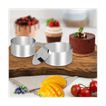 thumbnail image 3 of 9 Pack Cake Ring Molds  3.15 Inch  Stainless Steel Ring Mold for Cooking with Pusher   Small Cake Ring, 3 of 7