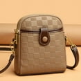 thumbnail image 2 of LinYooLi Sacs à Bandoulière Classiques à Carreaux pour Femmes Sac en Cuir de Haute Qualité Sac à Main Tendance Design Simple Petit Sac Messager, 2 of 6