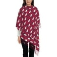 thumbnail image 4 of Cauagu white Tree red plaid Print Women Wrap Shawl tassels Scarves Retro Scarf 77.6"X28.3", 4 of 8