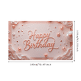 thumbnail image 3 of Pink Theme Birthday Banner Elegant Design Happy Birthday Decorative Banner for Celebration Event Indoor Decoration Party Decor, 3 of 8