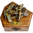 thumbnail image 3 of Sailor's Art Antique Brass Nautical Sextant Wooden Box-Navigation Instruments Nautical Sextant - Kelvin & Hughes 1917 London Brass Sextant for Mariners Surveyors- Vintage Style Nautical Sextant, 3 of 5