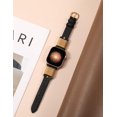 thumbnail image 2 of Wearlizer Leather Watch Band Compatible with Apple Watch Bands 38/40/41/42/44/45/46/49mm Women Metal Ring Loop Strap for Iwatch Series 11/10/9/8/7/6/5/4/3/SE/Ultra, 2 of 6