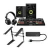 Hercules DJ Learning Kit with Laptop Stand and Gear 4-Port USB 3.0 Hub
