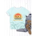 thumbnail image 2 of ManHanLi Women Vintage 1984 Limited Edition Shirt Crewneck Tee 40th Birthday Gifts Tops, 2 of 7
