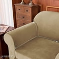 thumbnail image 6 of Subrtex 2-Piece Velvet Plush Stretchy Sofa Slipcover with Separate Cushion Cover (Sand, Armchair), 6 of 8