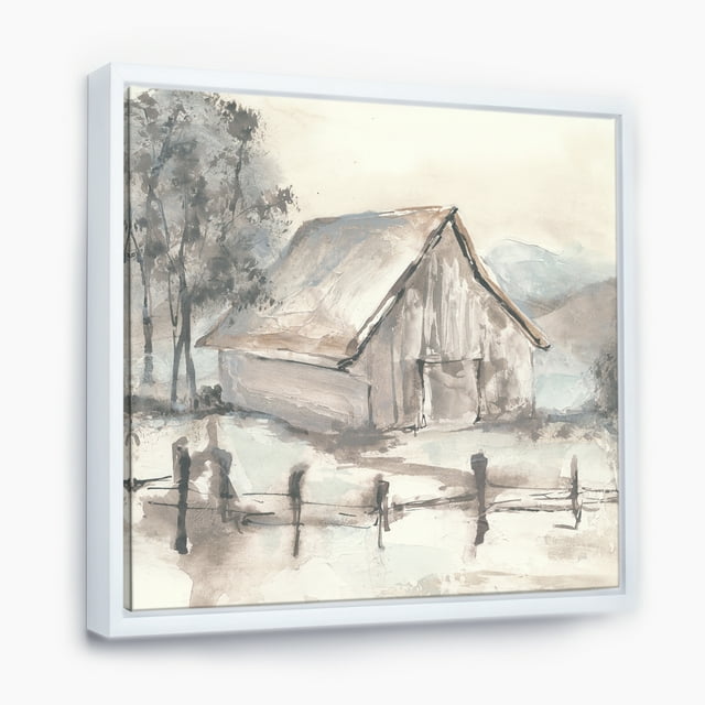 Farmhouse Barn Grey VII - Modern Farmhouse Framed Canvas