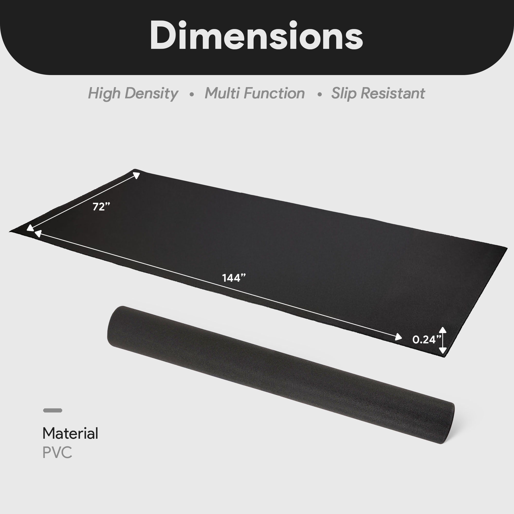 BalanceFrom 12x6 Feet High-Density Floor Mat for Home Gym