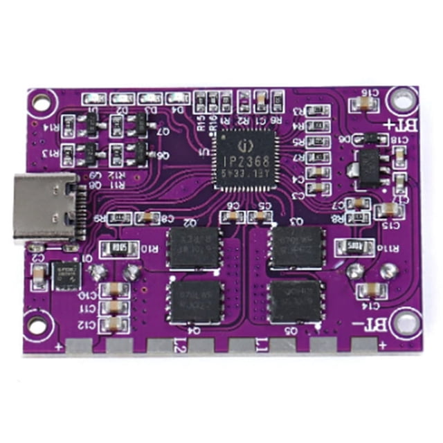 IP2368 Bidirectional 100W Fast Charging Module -Boost Type-C Interface 4S Lithium Battery Fast Charging Board,1 x IP2368 Fast Charging Module,purple