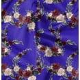 thumbnail image 1 of Soimoi Blue Georgette Viscose Fabric Peony Floral Print Sewing Fabric Yard 42 Inch Wide, 1 of 6