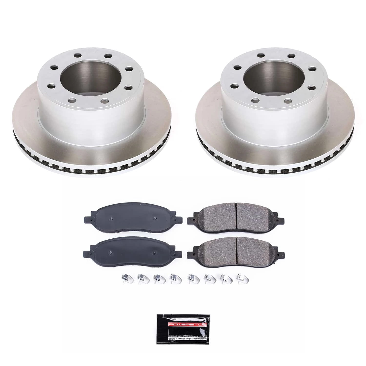 PowerStop Rear Semi-Coated Rotor and Low-Dust Ceramic Brake Pad Kit SC1799