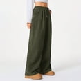thumbnail image 2 of Women's Pants Fashion Casual Pants For Women Lazy Style High Waisted Casual Versatile Drape Wide Leg, 2 of 7