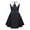 Dress, variant on HAWEE Girls Wednesday Addams Costume Dress Kids Family Halloween Costumes Sleeveless Cosplay Party Costume with Wig, Bag